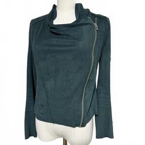 BlankNYC Women's Asymmetrical Zip Moto Faux Suede Jacket, XS